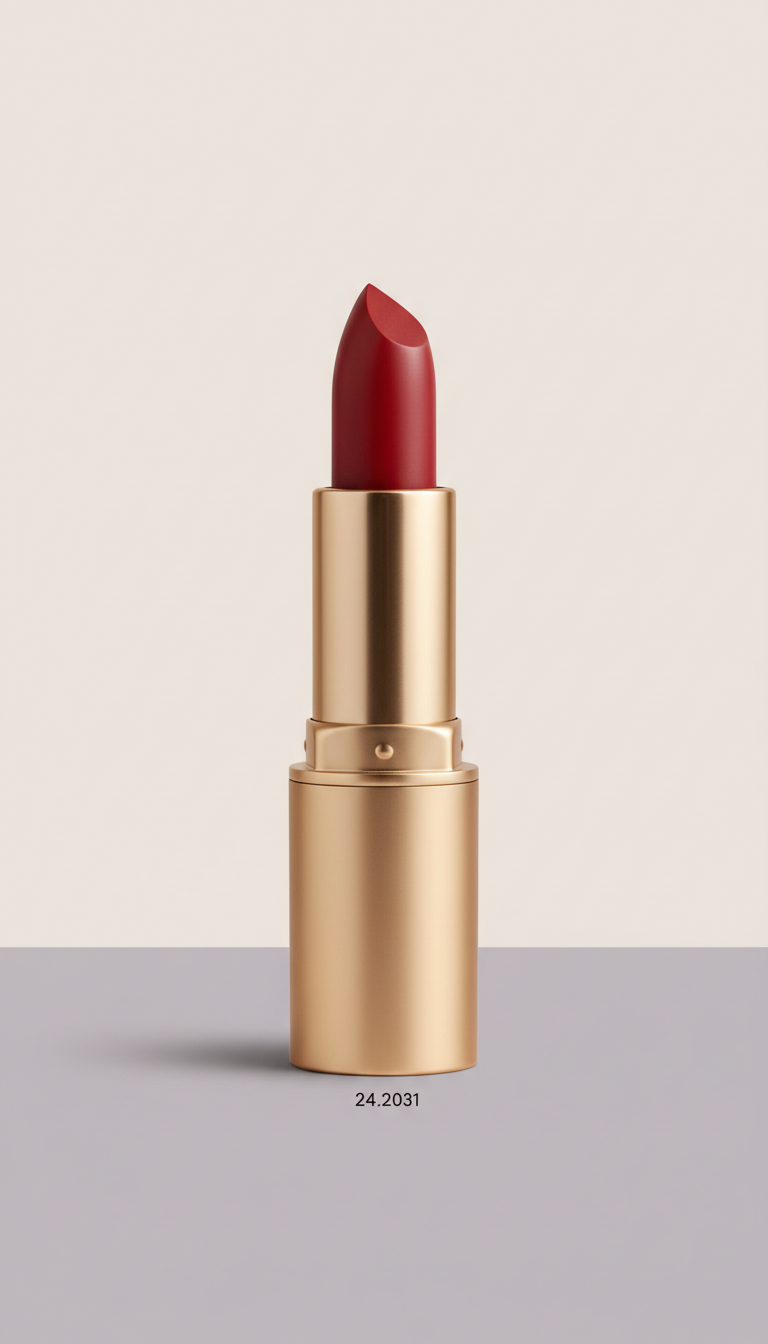 Statement Scarlet lacquered lipstick