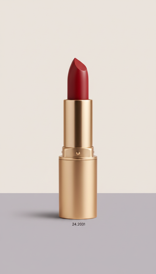 Statement Scarlet lacquered lipstick